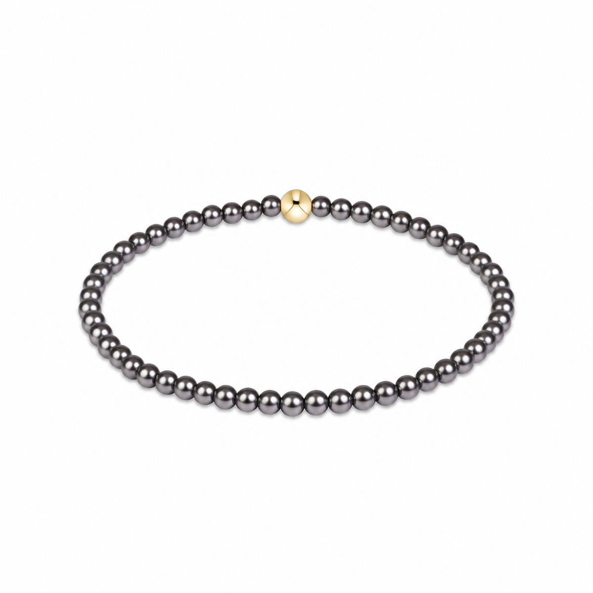 Classic Pearl Dark Grey 3mm Bracelet