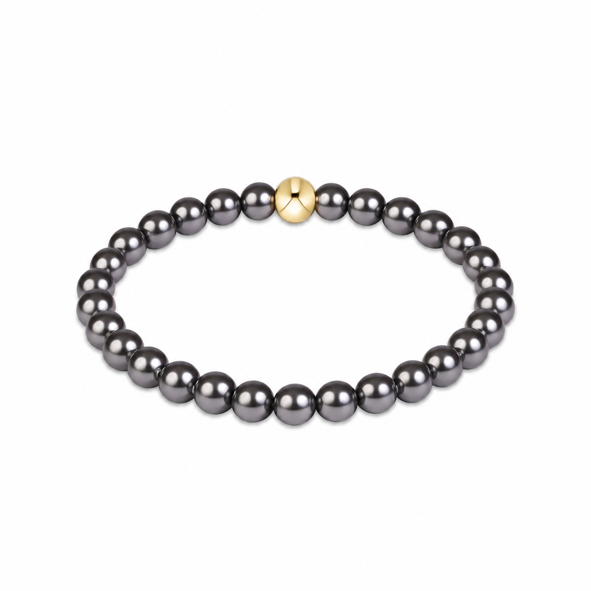 Classic Pearl Dark Grey 6mm Bracelet