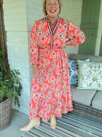 Palmer Orange Maxi Dress