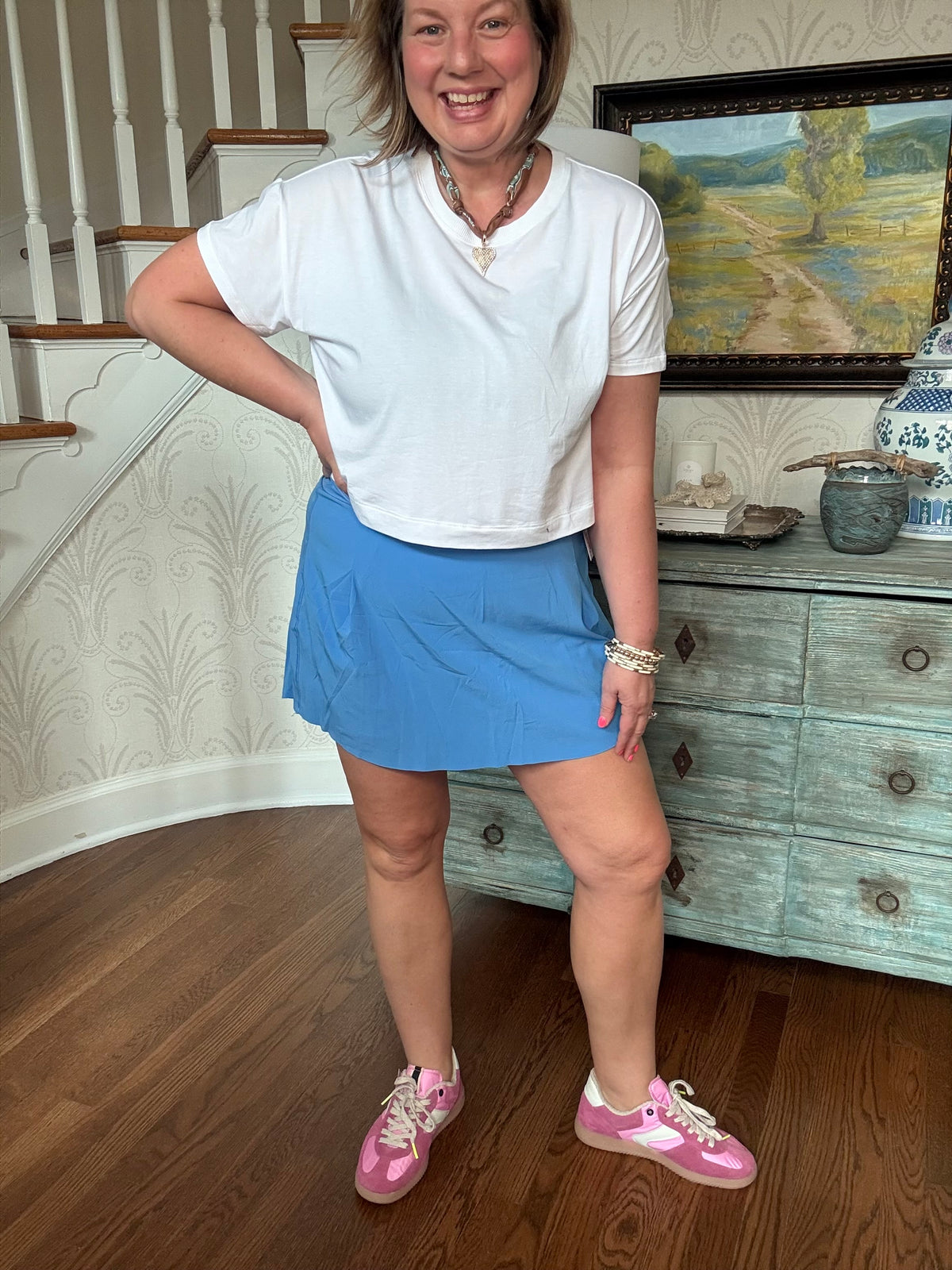 SPANX BoostUp Pleated Skort, 14" - Aster