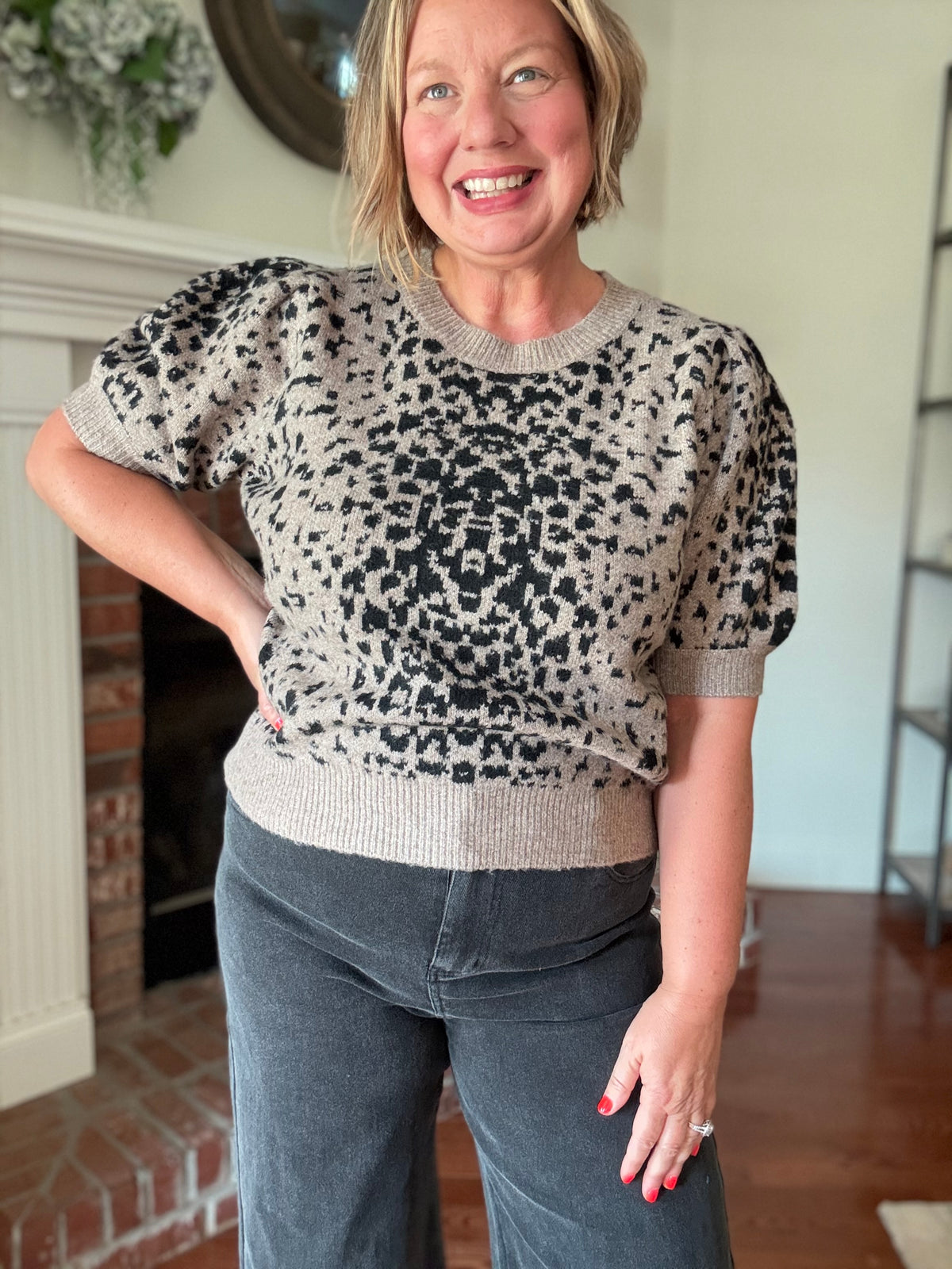 Remi Puff Sleeve Sweater - Mocha