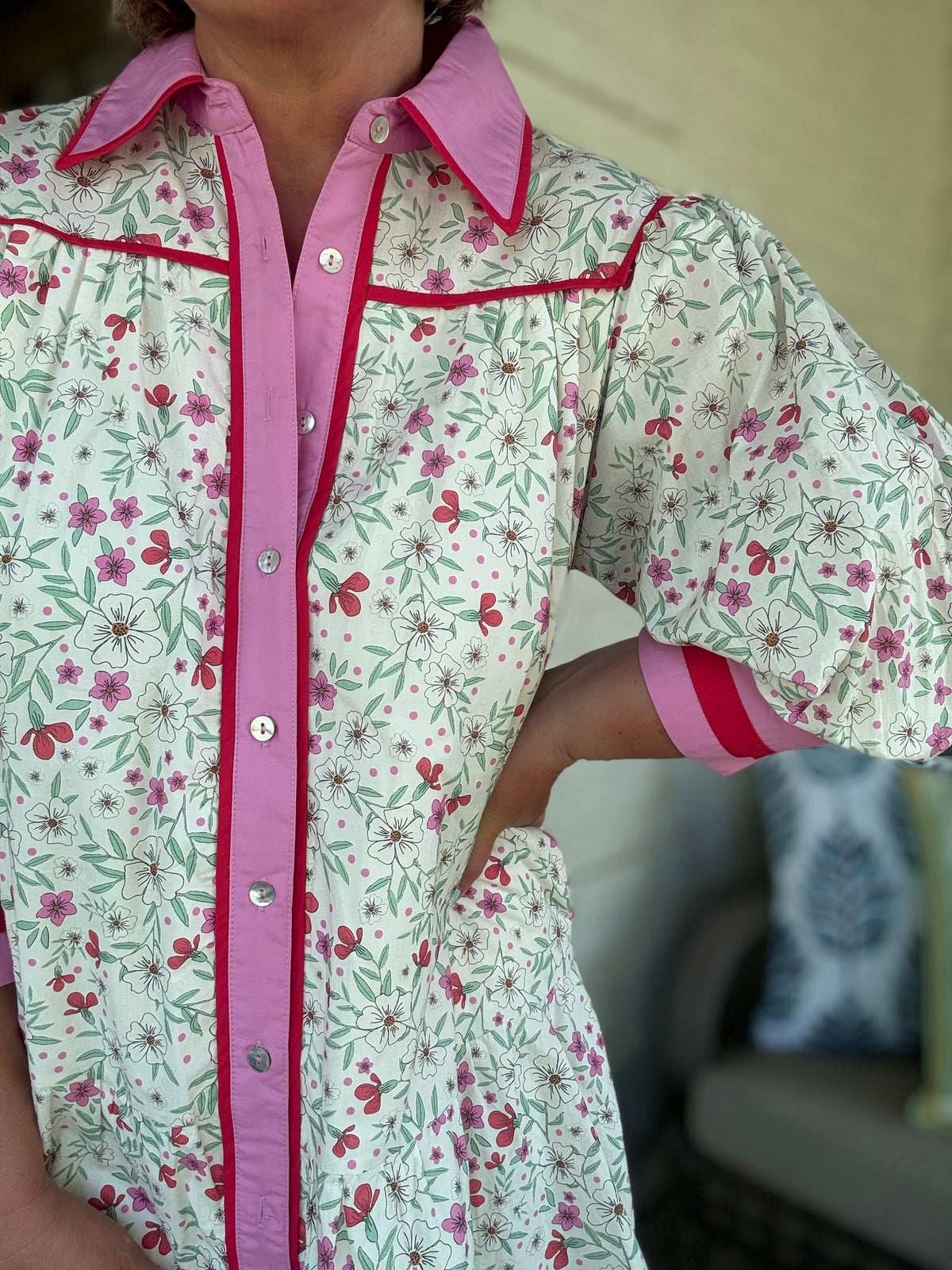Wildflower Whimsy Button Down Dress