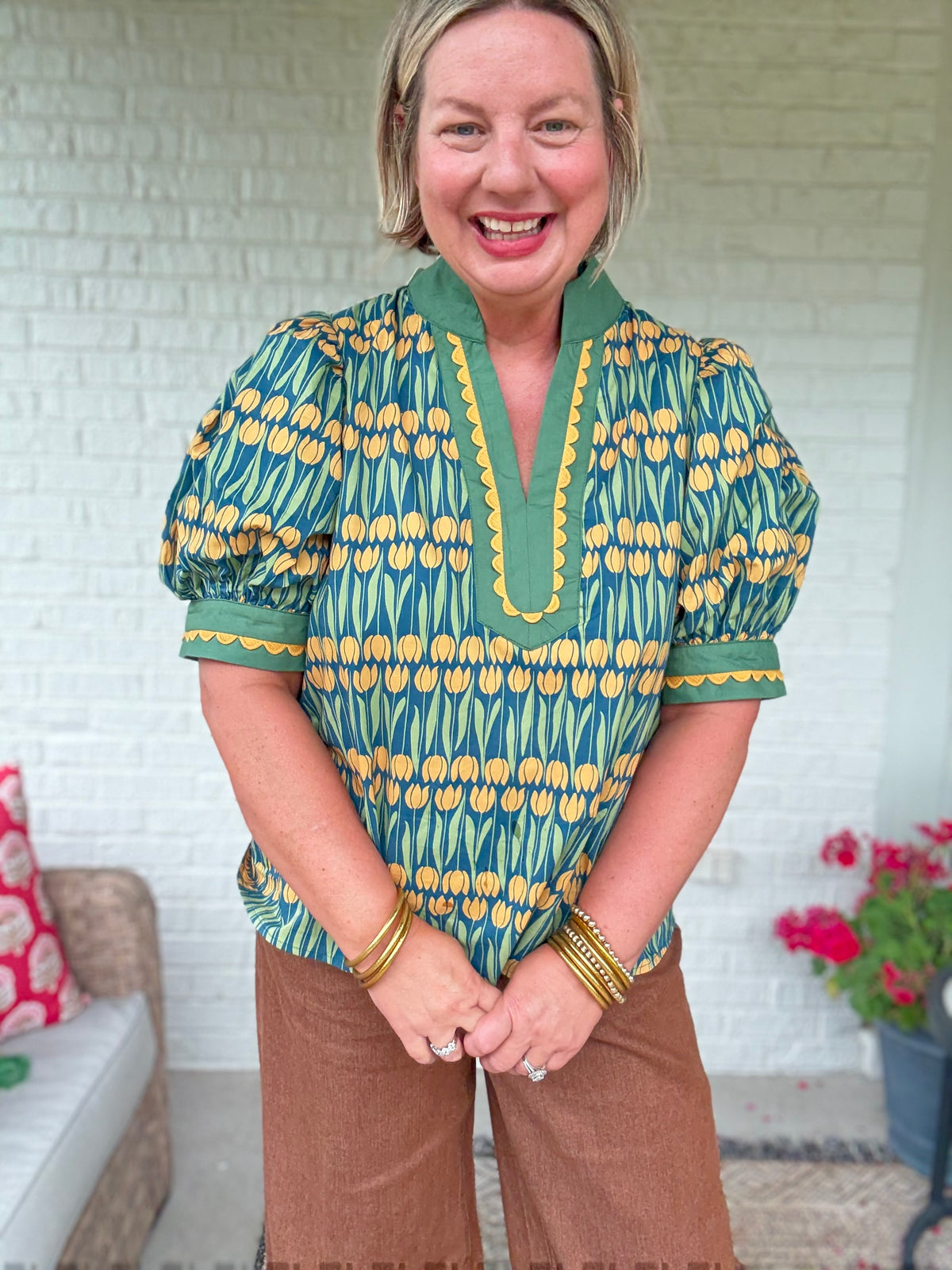 Tessa Tulip top - Teal