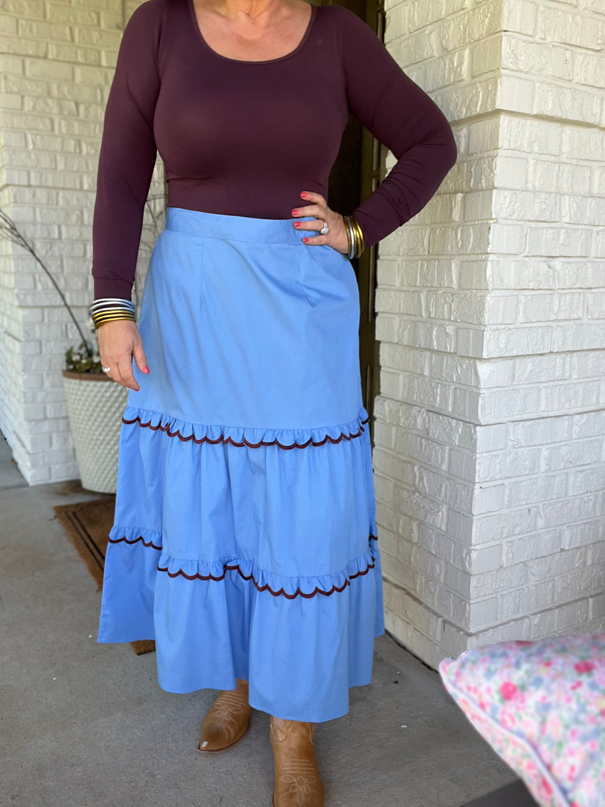 Ella Skirt - Azure