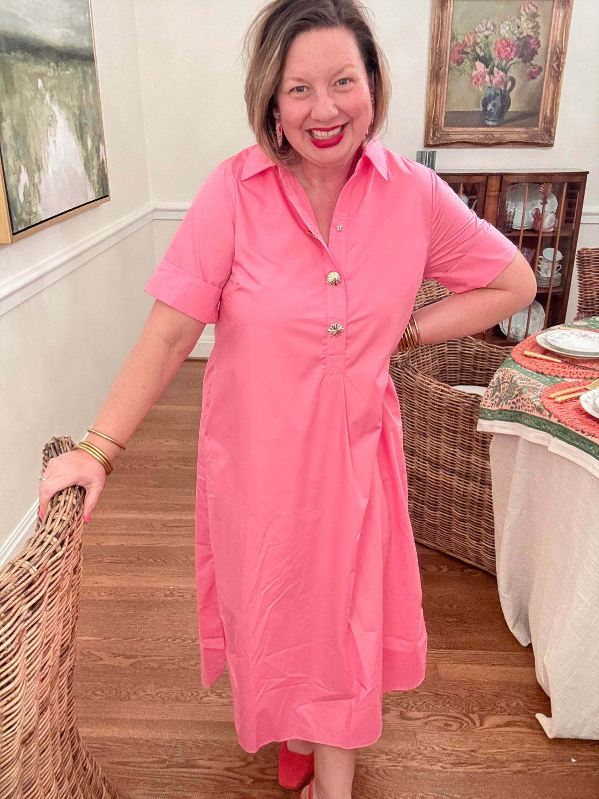 Simple Pocket Midi Dress