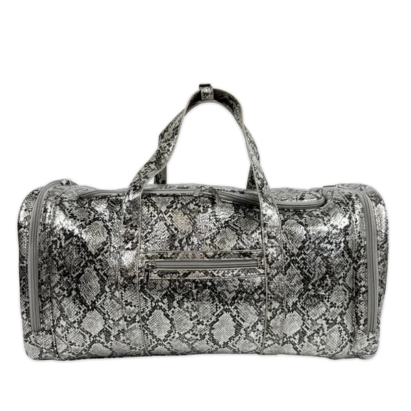 Signature VIP Duffel - Silver Python