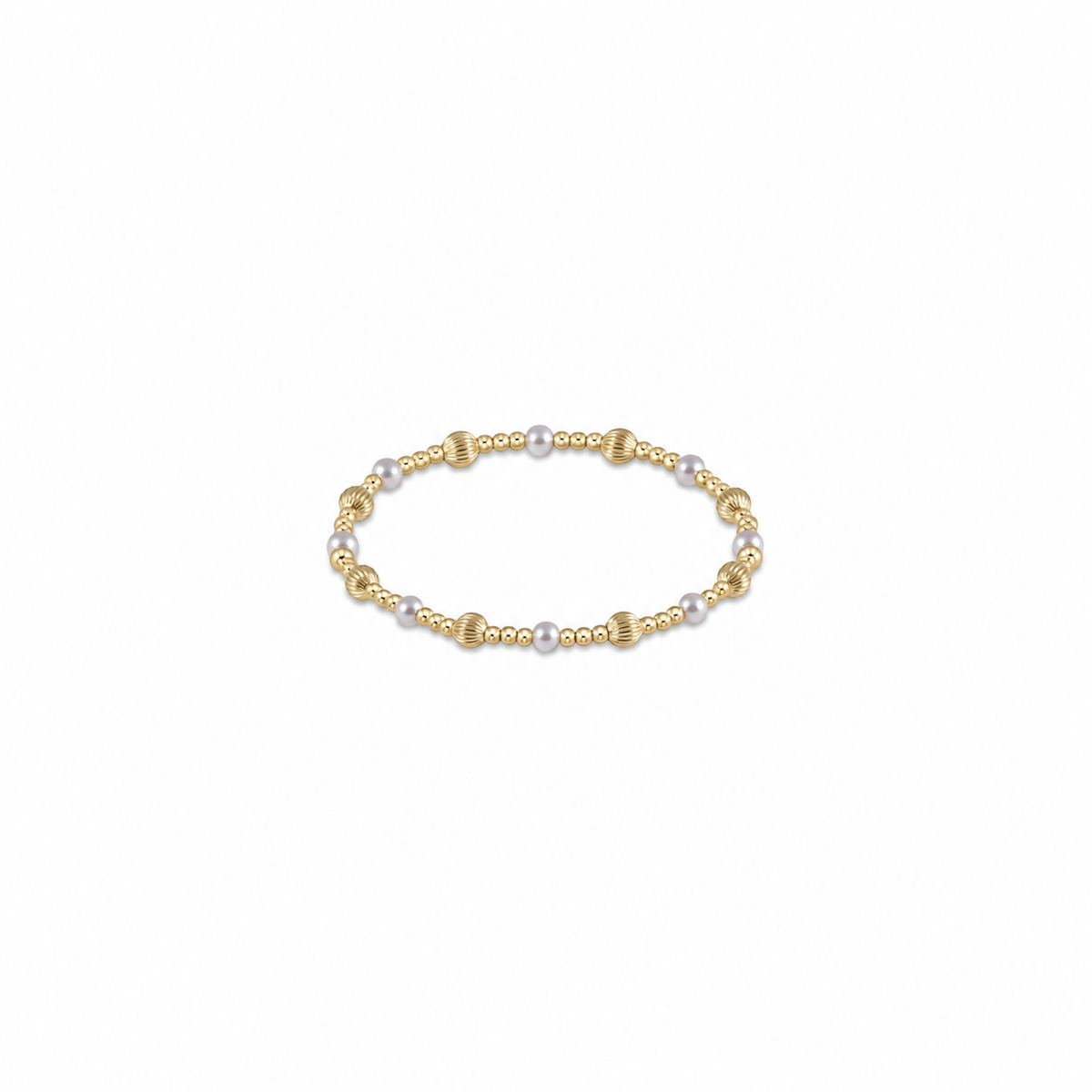 Dignity Sincerity Gold 4mm Bracelet - Pearl