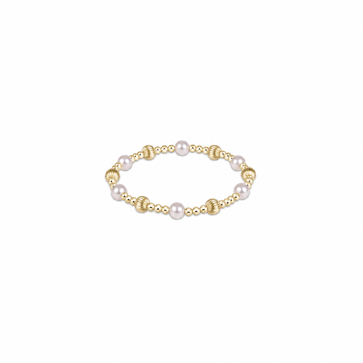 Dignity Sincerity Gold 6mm  Bracelet - Pearl