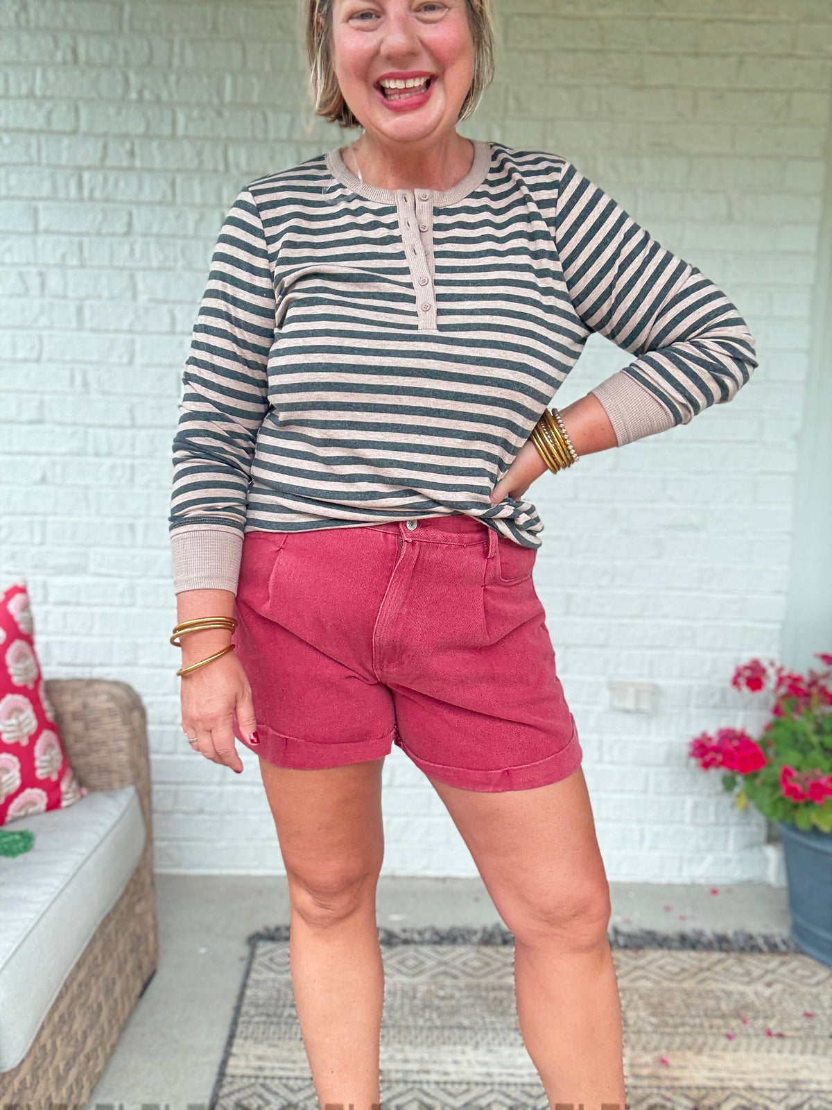 Rory Pleated Short - Cinnamon Red