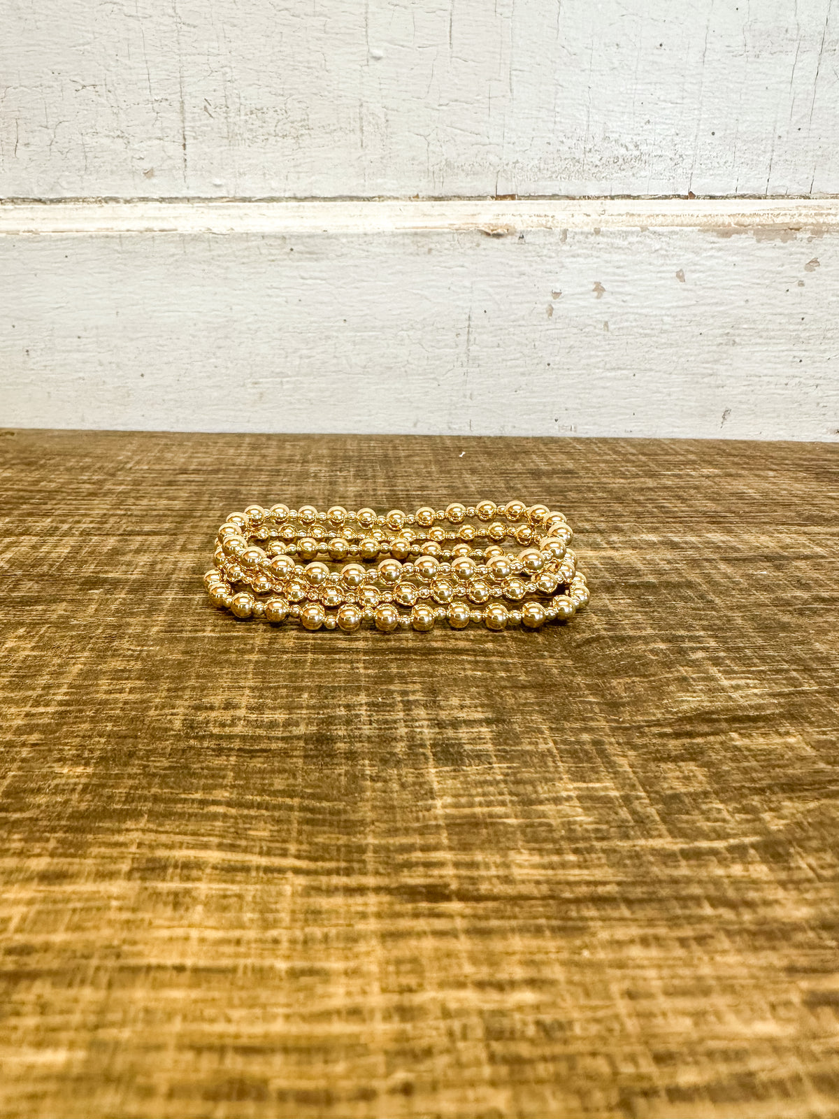 Classic Grateful Gold Bead Bracelet - 5mm