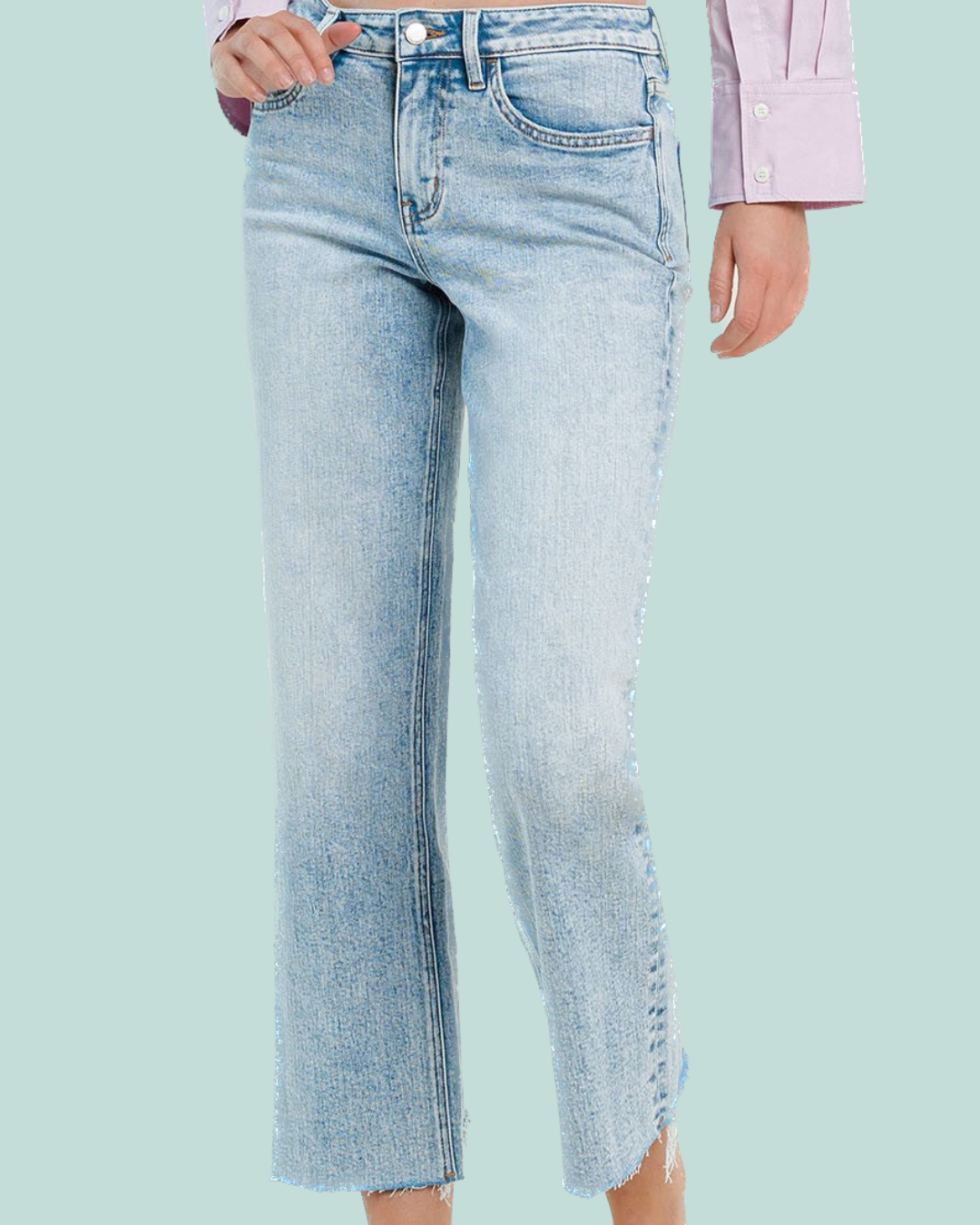 Blue Mountain - High Rise Slim Wide Leg Jeans