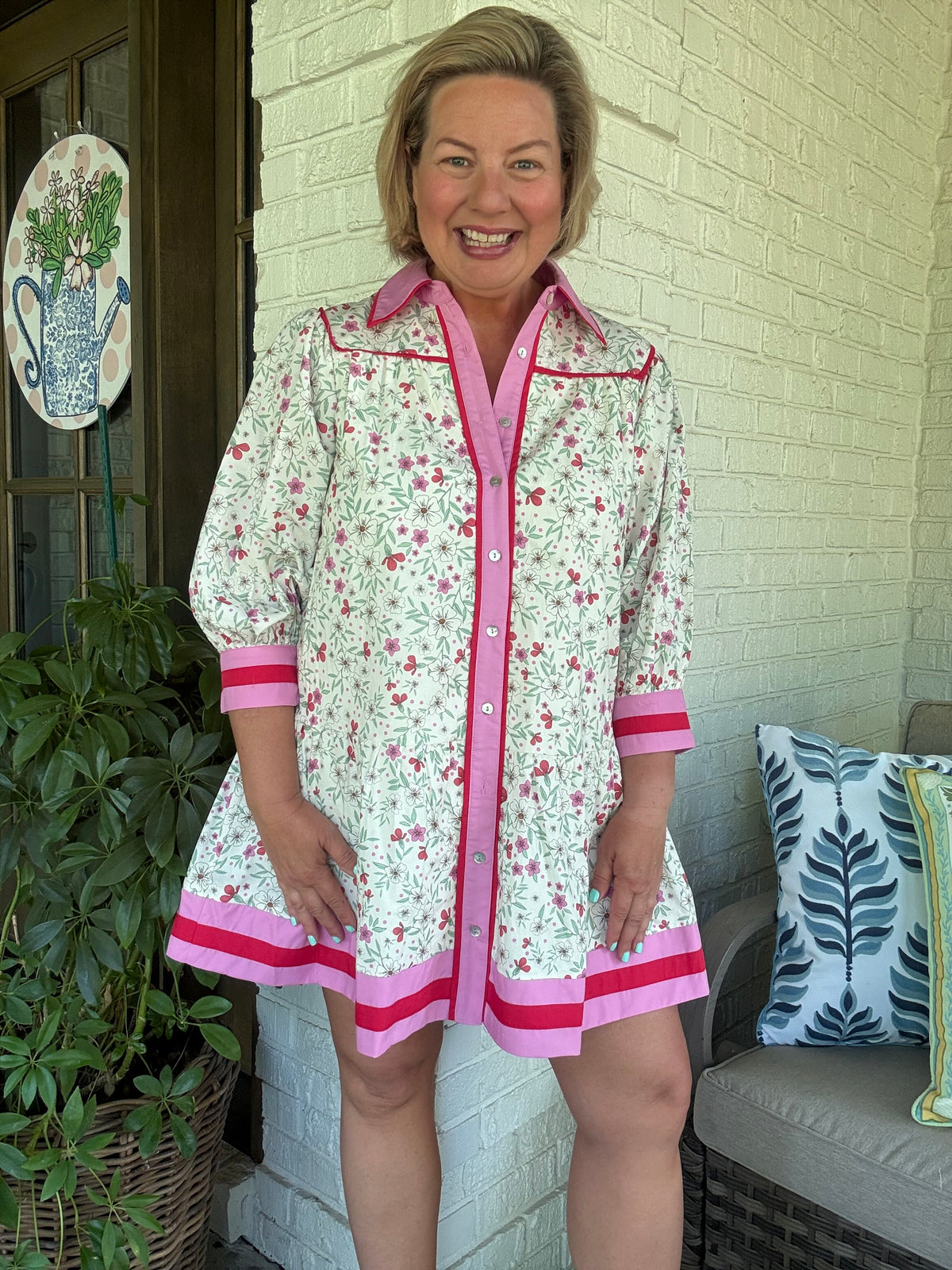 Wildflower Whimsy Button Down Dress