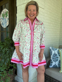 Wildflower Whimsy Button Down Dress