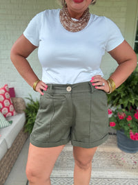Freshly Picked Olive Shorts
