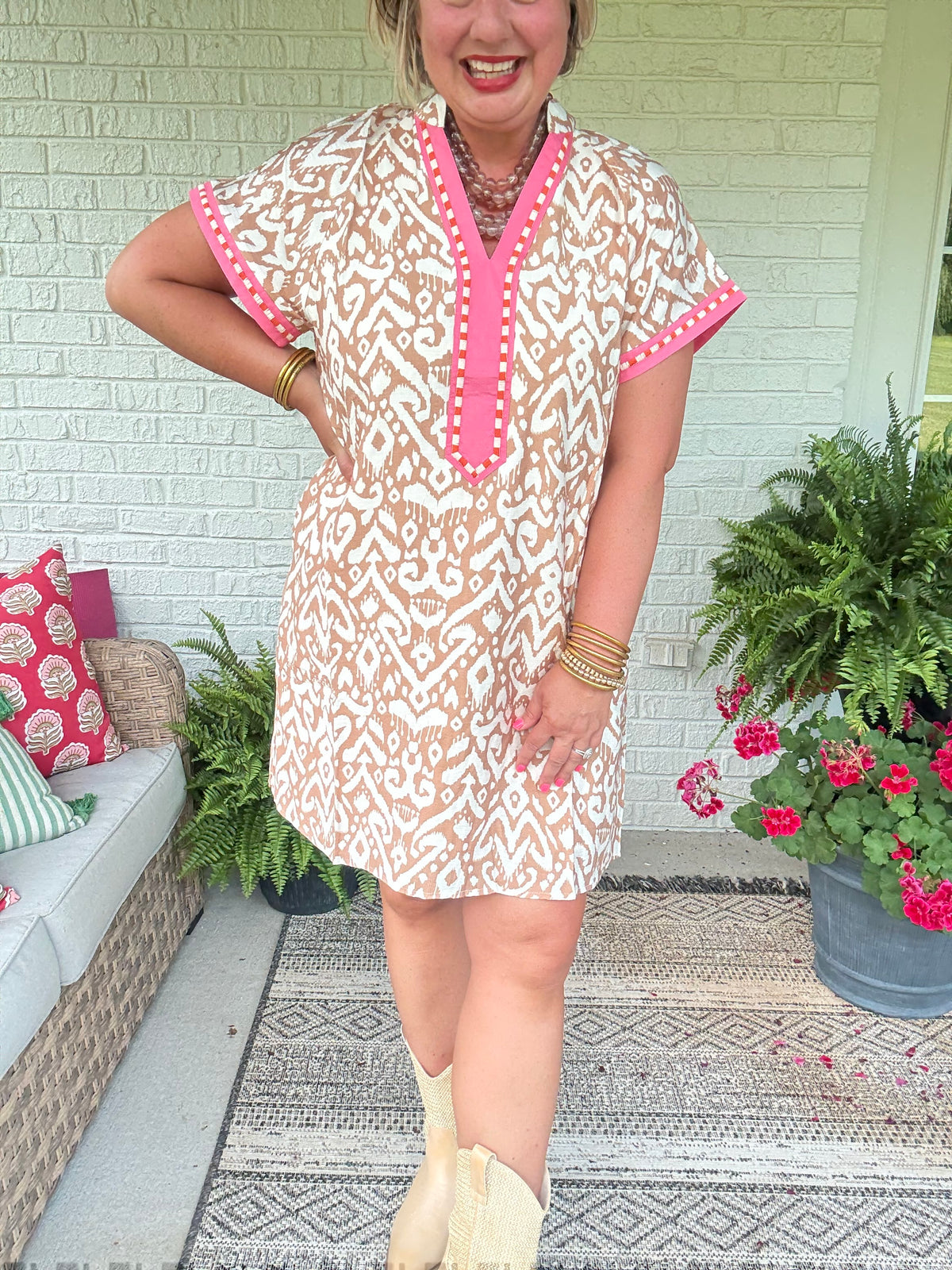 Miranda Short Sleeve Pattern Dress
