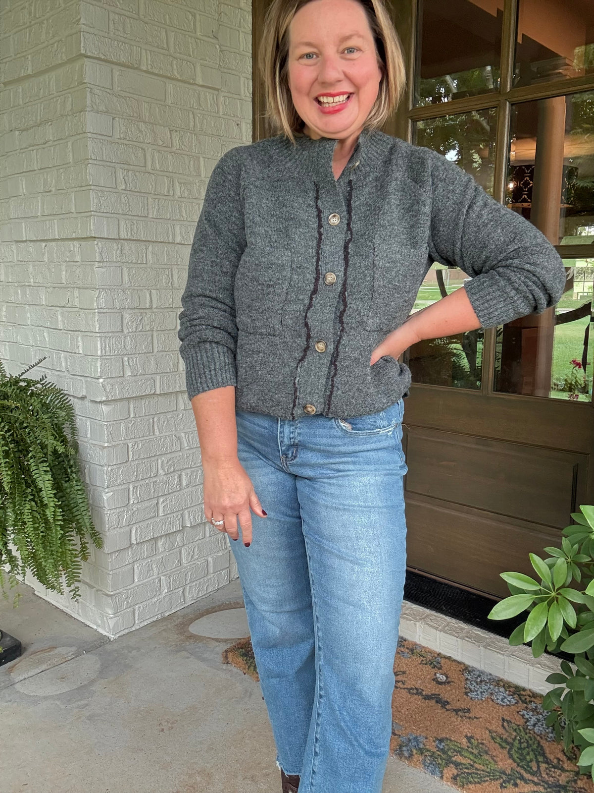 The Cozy Ridge Cardigan - Gray