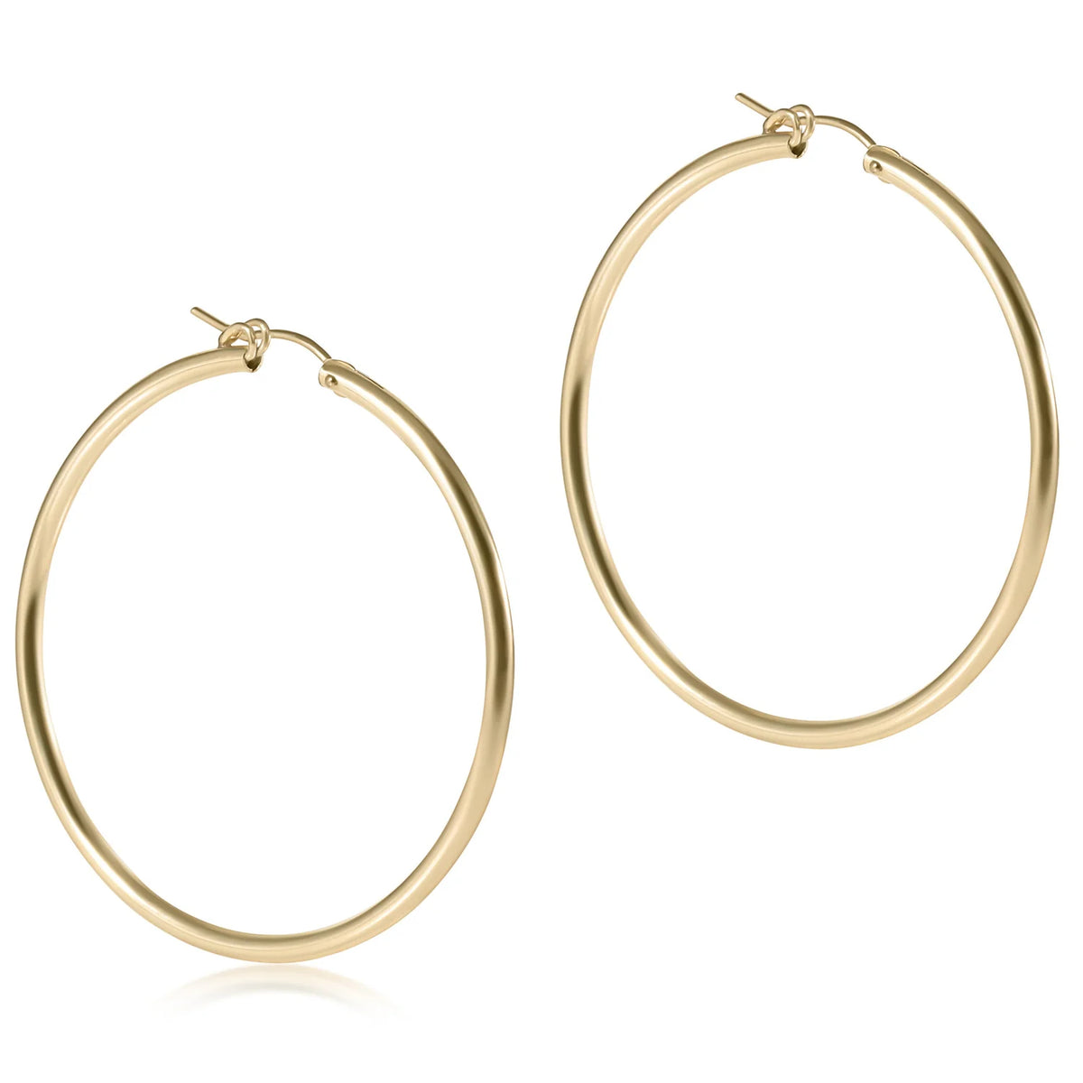 Newton Round Gold 2" Hoop - Smooth