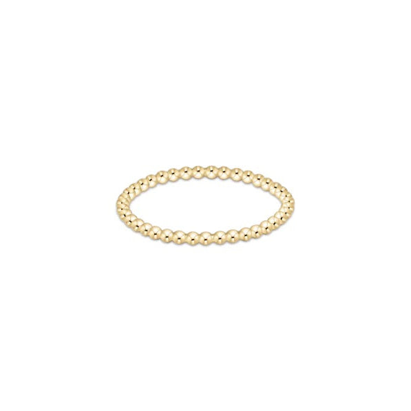 Classic Gold 1.5mm Bead Ring - Size 6