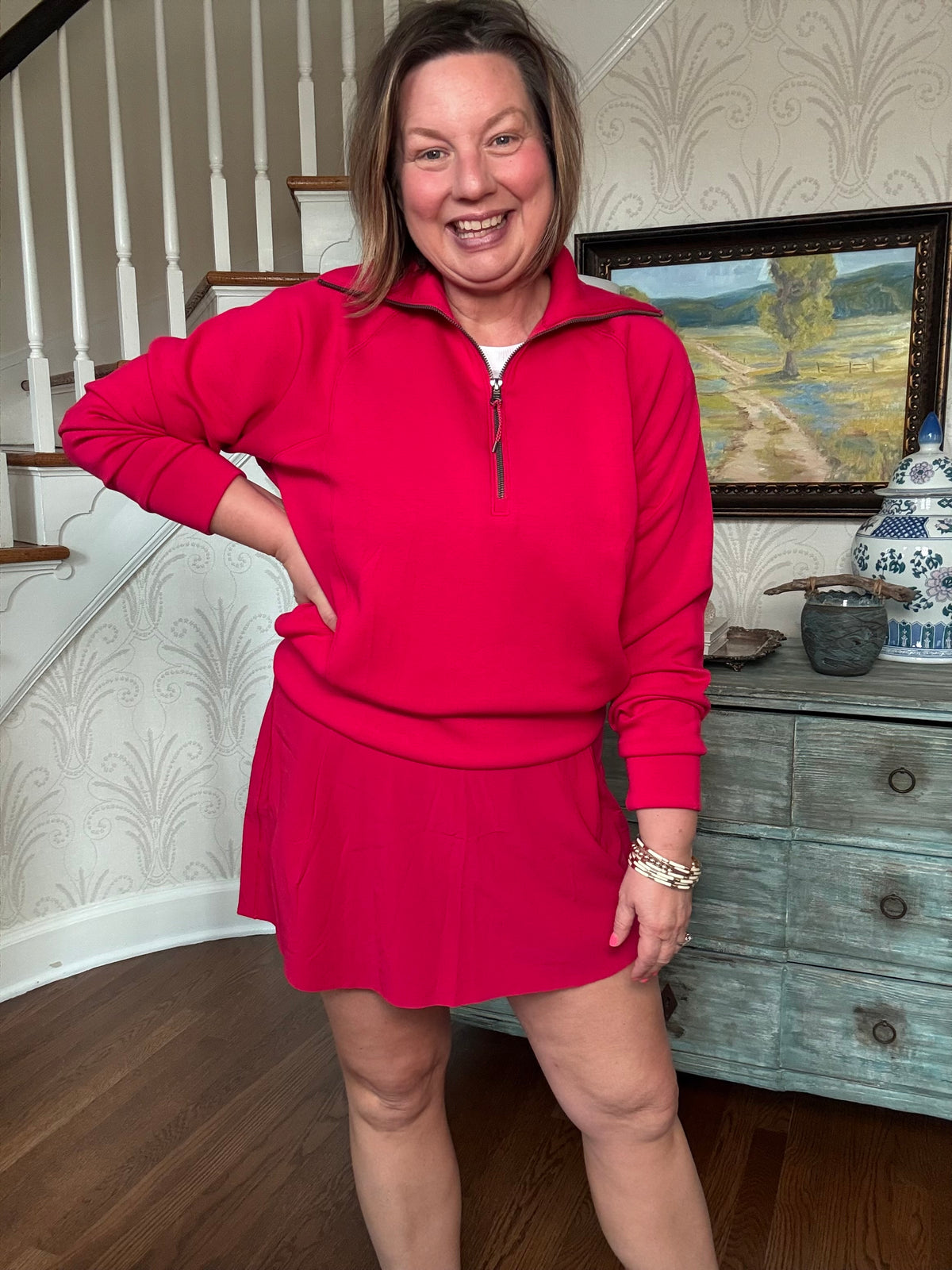 SPANX AirEssentials® Half Zip - Fuchsia