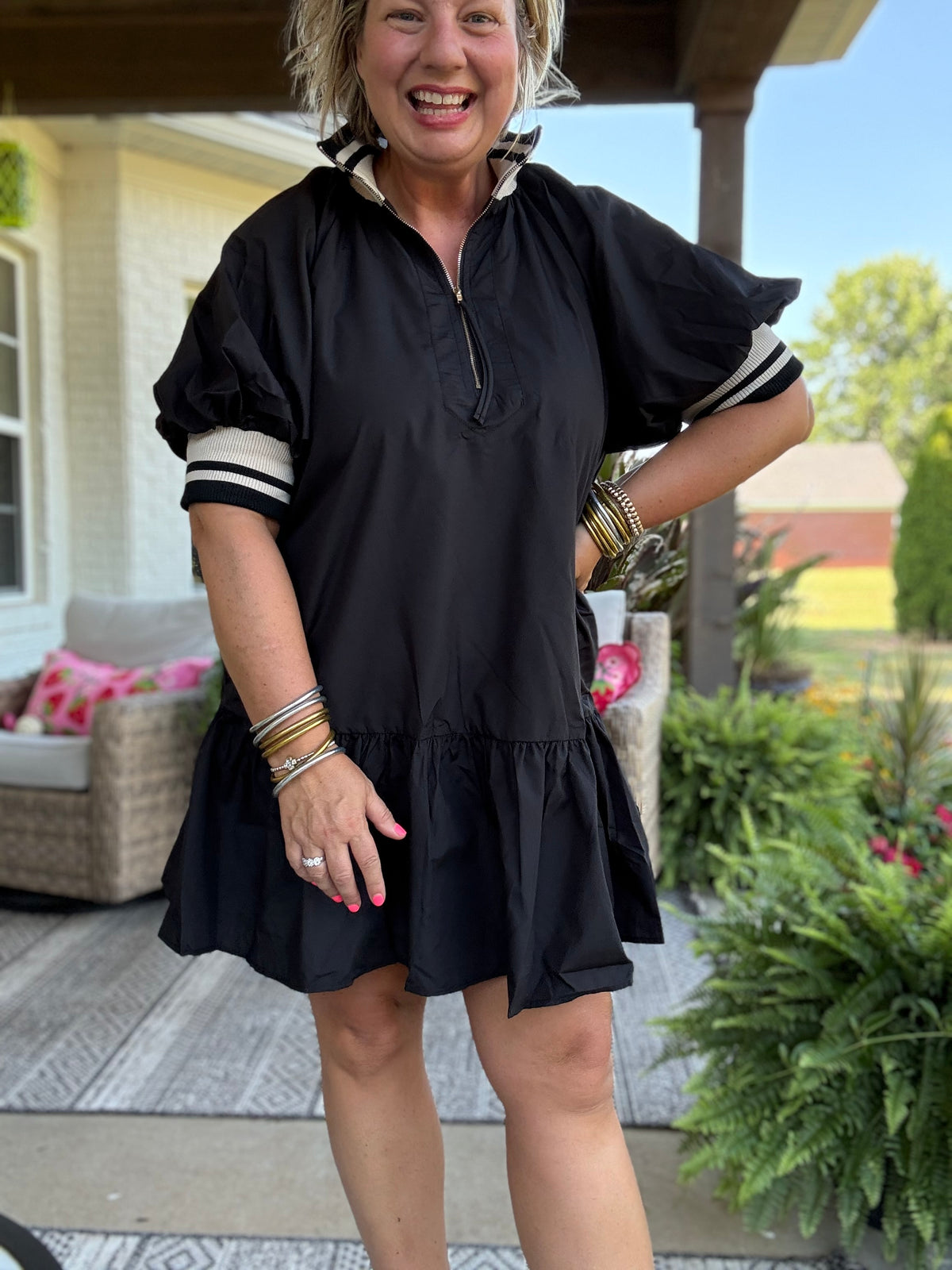 Lucy Drop Waist Dress - Black