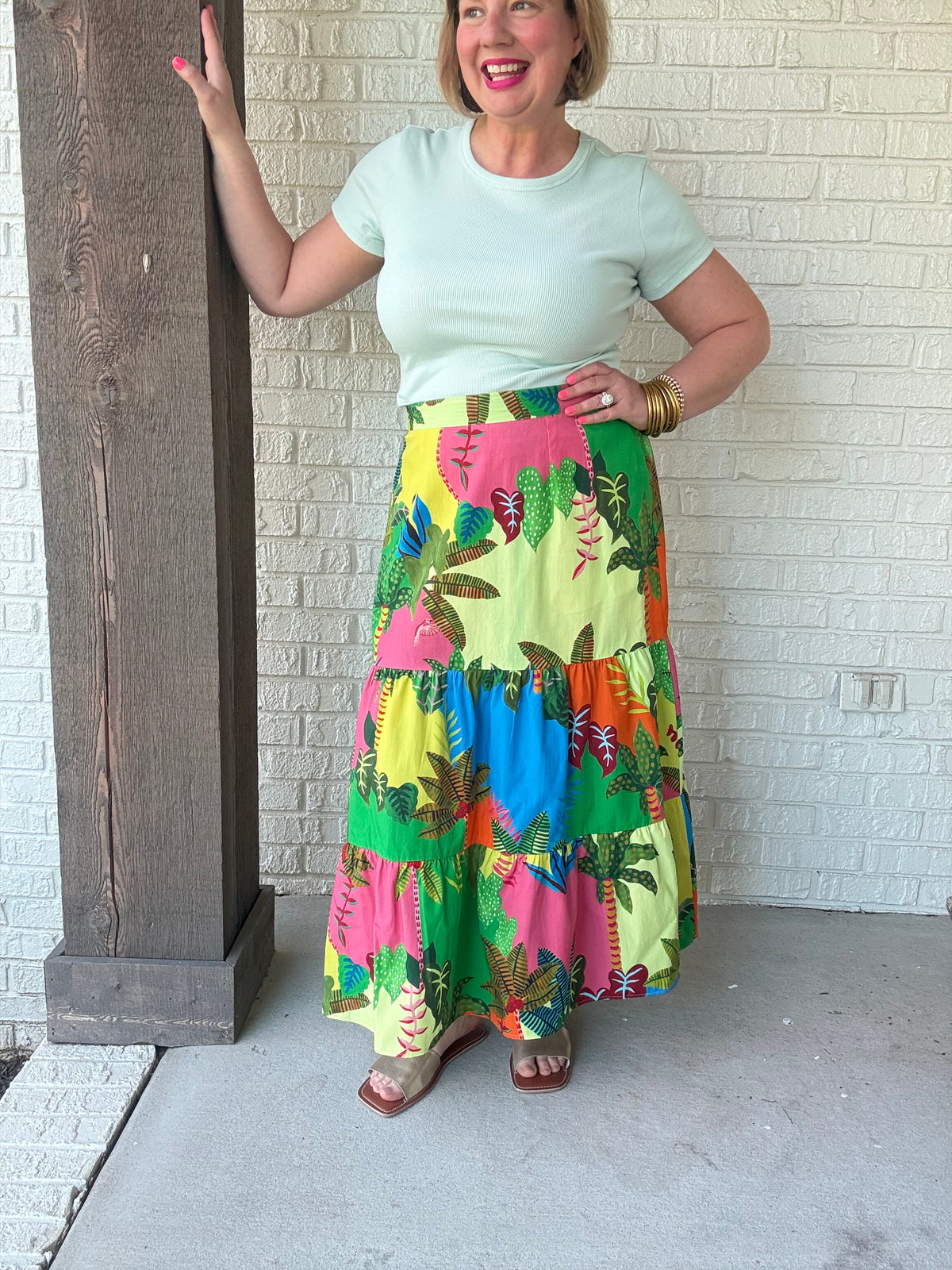 Ada Skirt - Tropical Patchwork