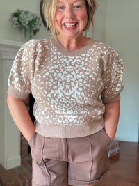 Remi Puff Sleeve Sweater - Latte
