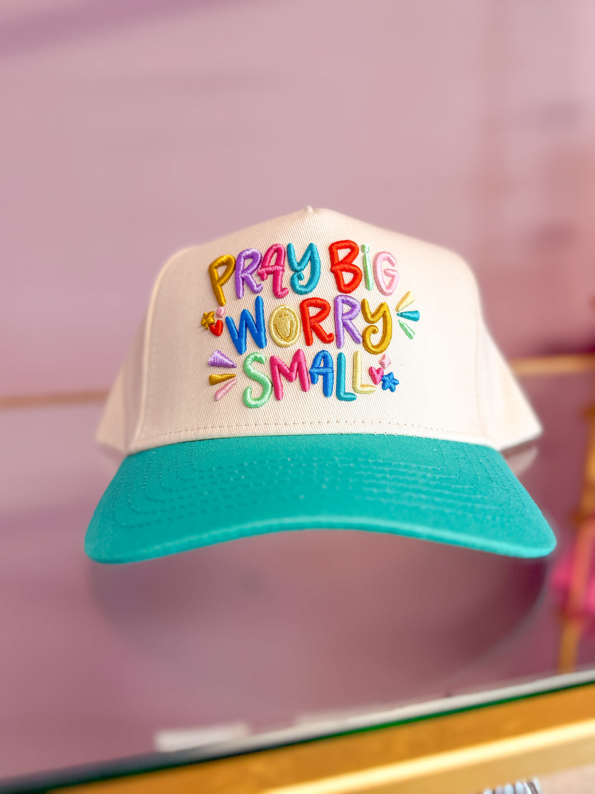 Pray Big, Worry Small Trucker Hat
