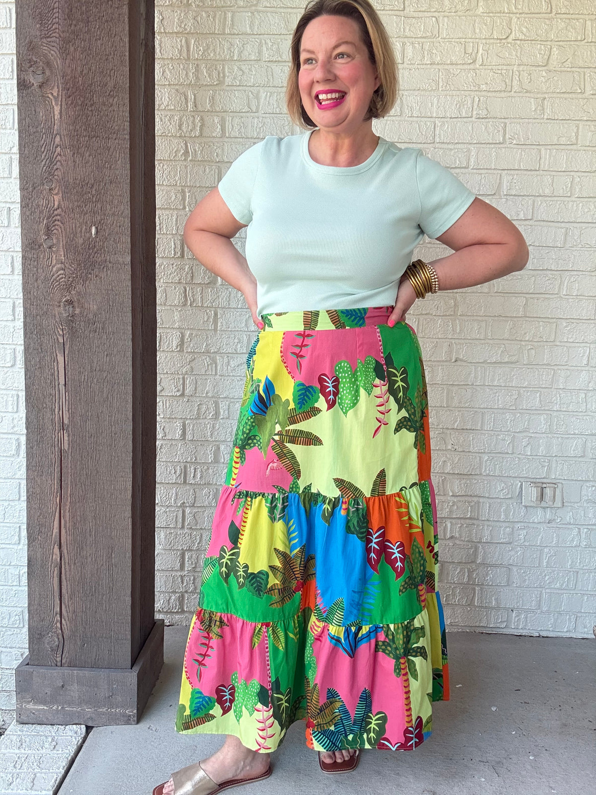 Ada Skirt - Tropical Patchwork