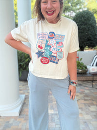 Patriotic Patch Cropped Tee