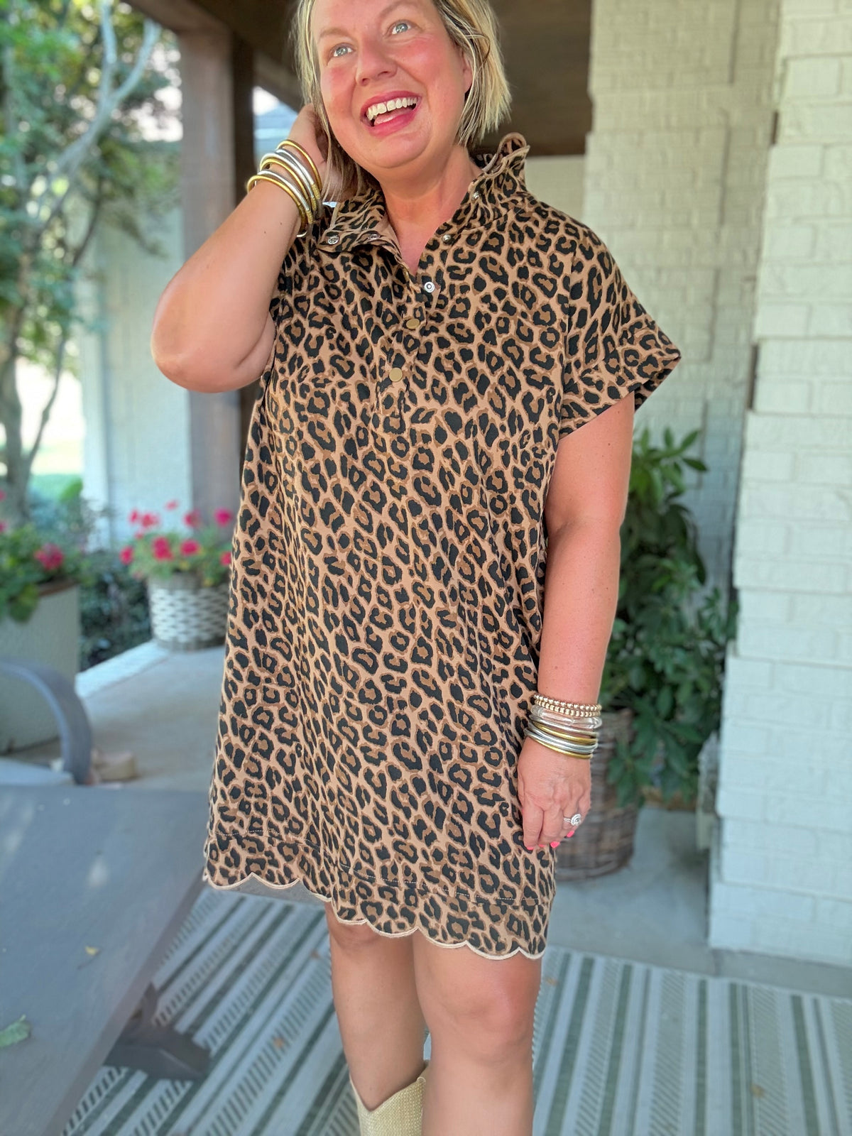 Leah Leopard Print Dress