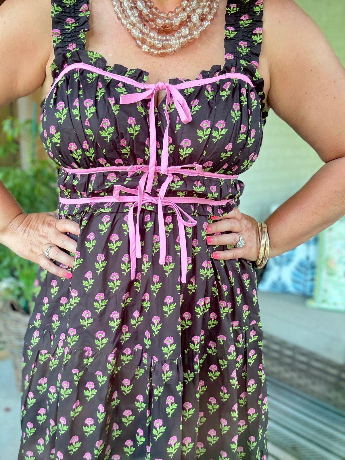Beautiful in Bows Black Dress