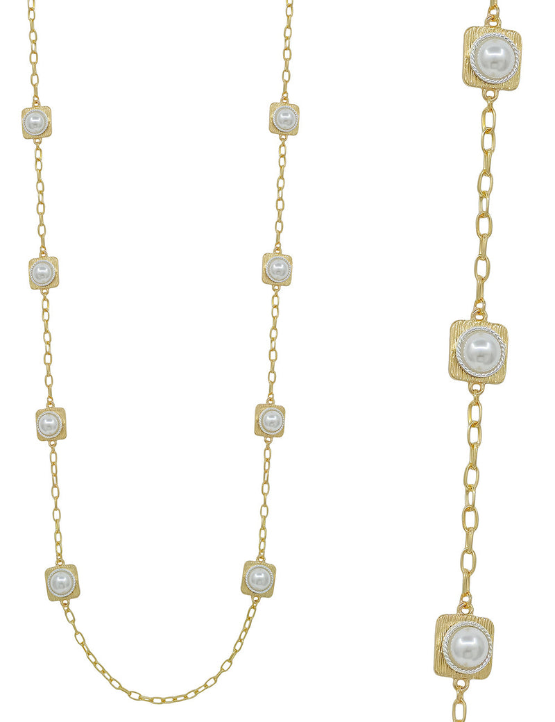 Fama Necklace - Gold Pearl