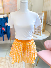 GameDay Gingham Check Boxer Flare Shorts