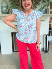 The Lydia Star Spangled Blue Top