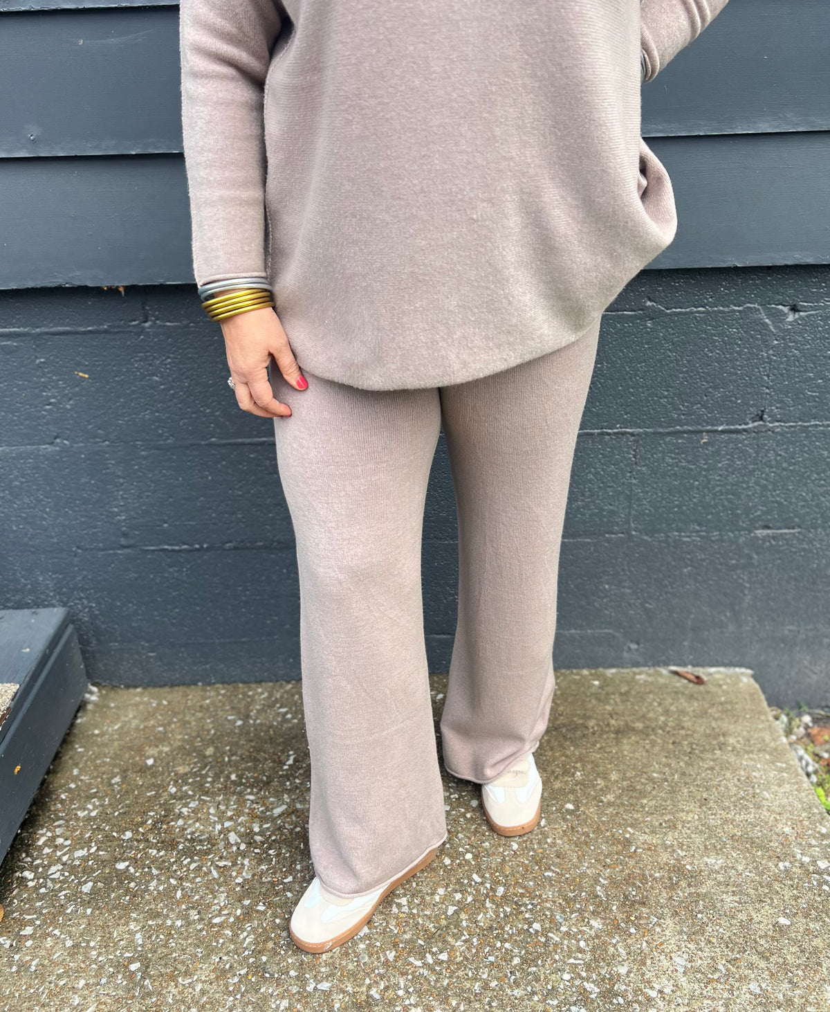 Cleo Sweater Pants - Taupe