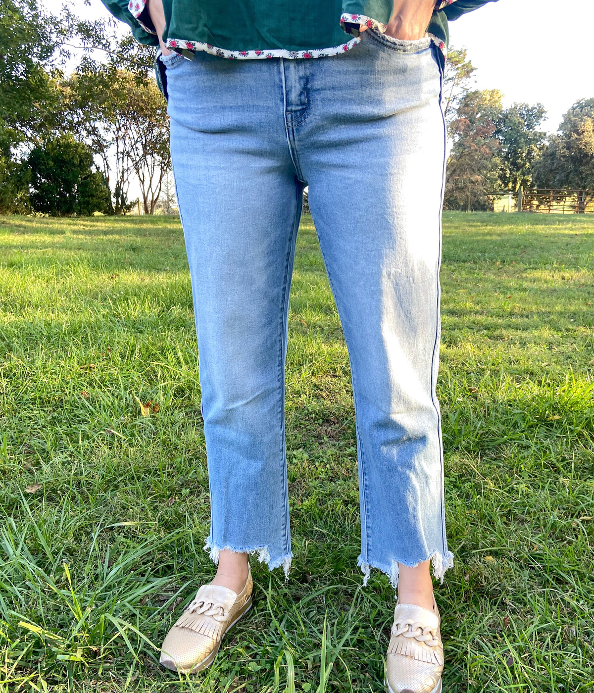 Fondly High Rise Straight Jeans