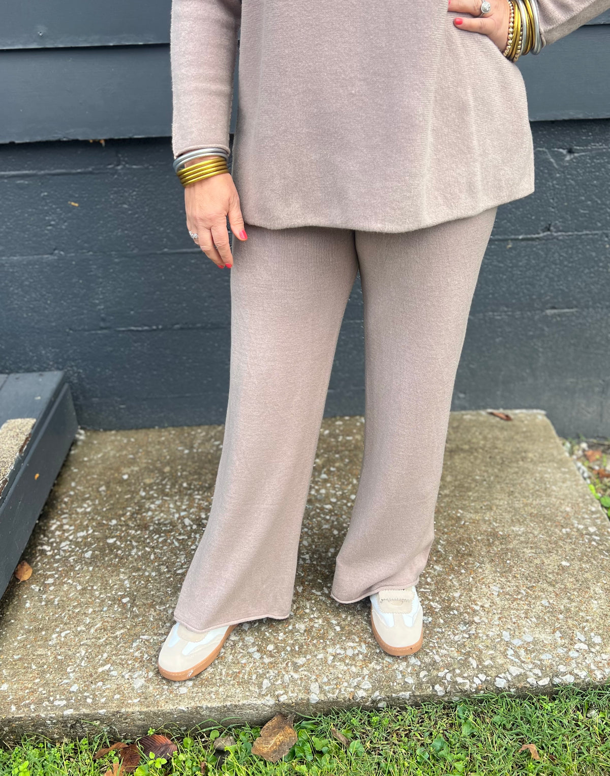 Cleo Sweater Pants - Taupe