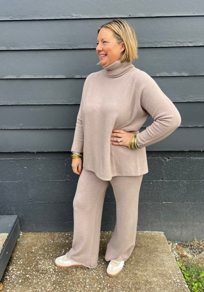 Cleo Sweater Pants - Taupe