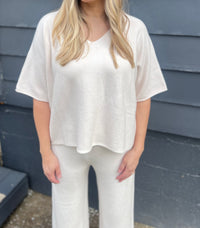 Coletta Short Sleeve Sweater - Ivory