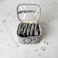Getaway Jewelry Case - Silver Python