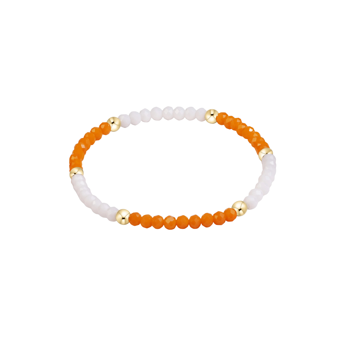 Gameday Flirty Presence Bracelet - Orange and White