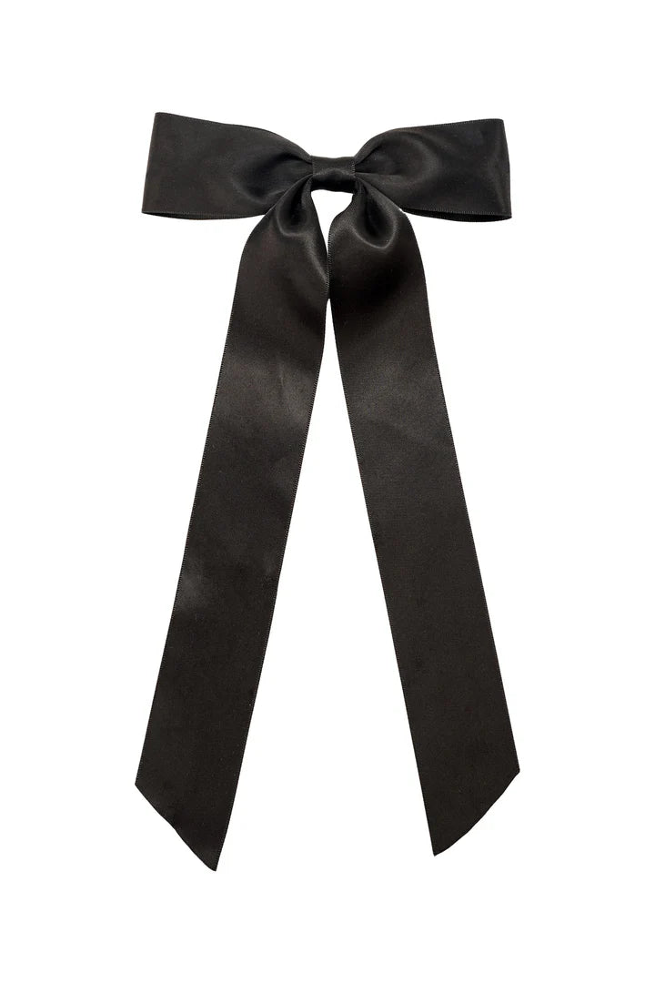 Sloane Bow Barrette - Black