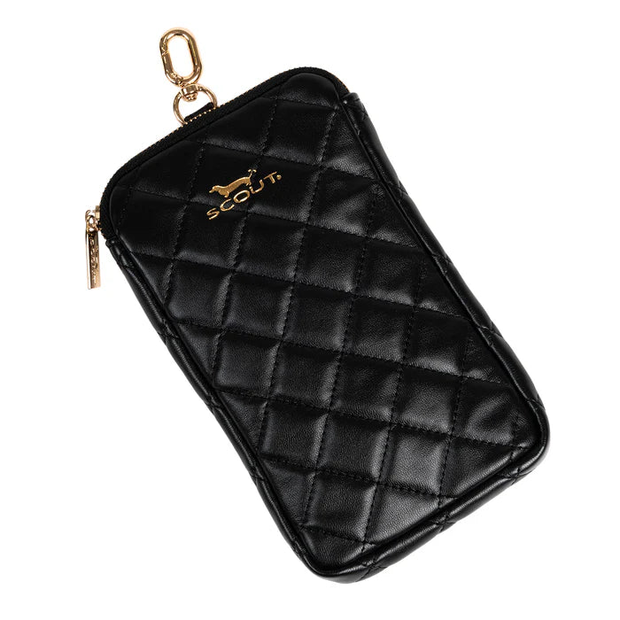Call Me Maybe Phone Pouch - Black Quilted