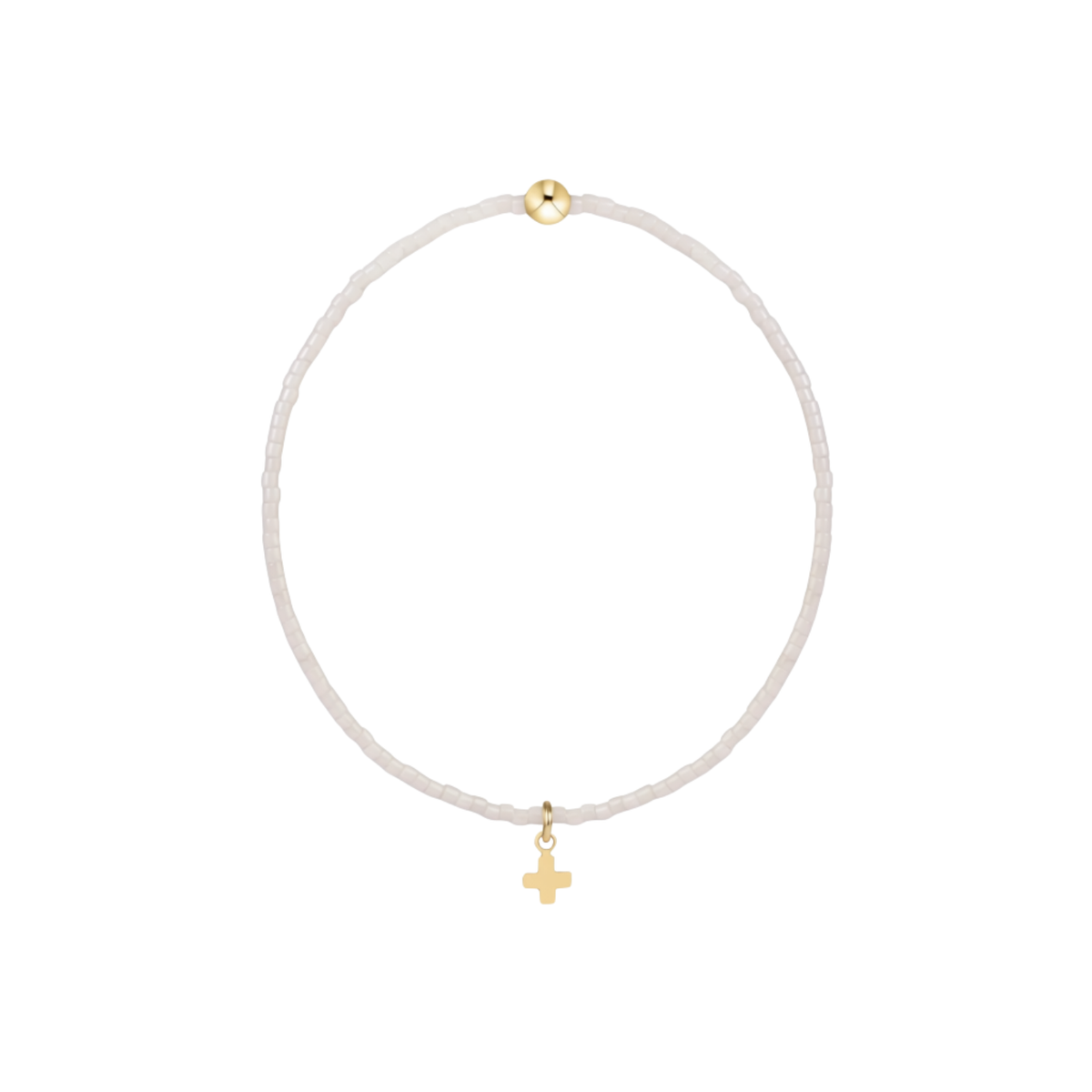 Hope Classic Milkshake Bracelet - Signature Cross Small Gold Charm