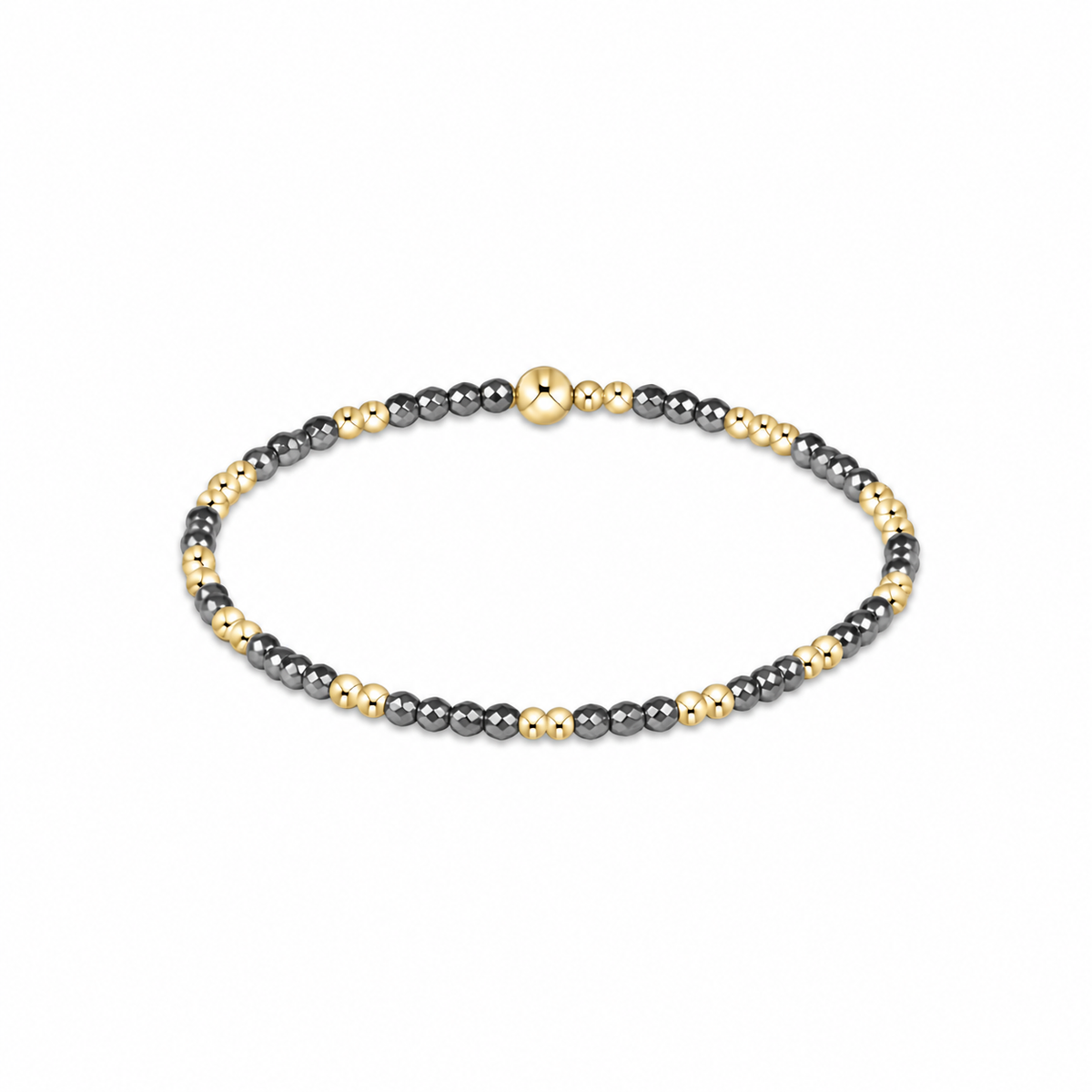 Extends Hope Unwritten Silver Faceted Hematite 2mm Bracelet