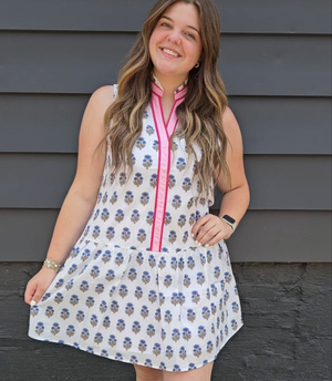 Josephine Blue Floral Dress