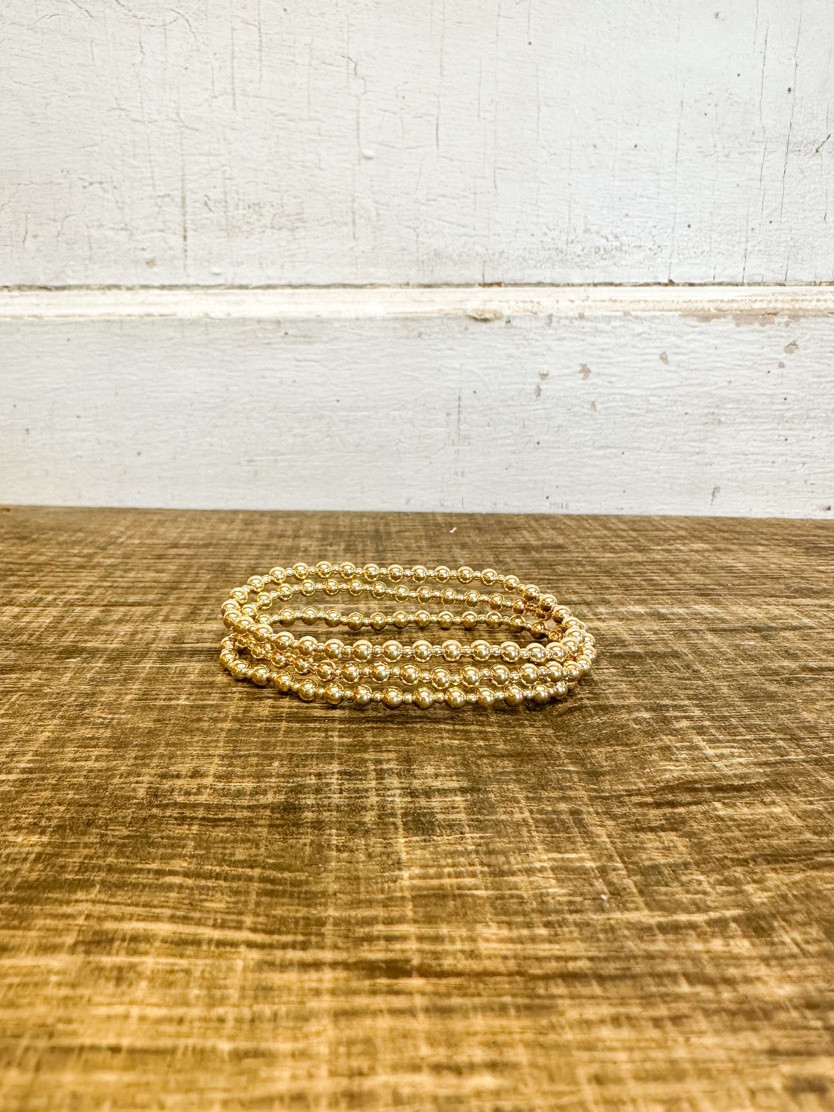 Classic Grateful Gold Bead Bracelet - 4mm