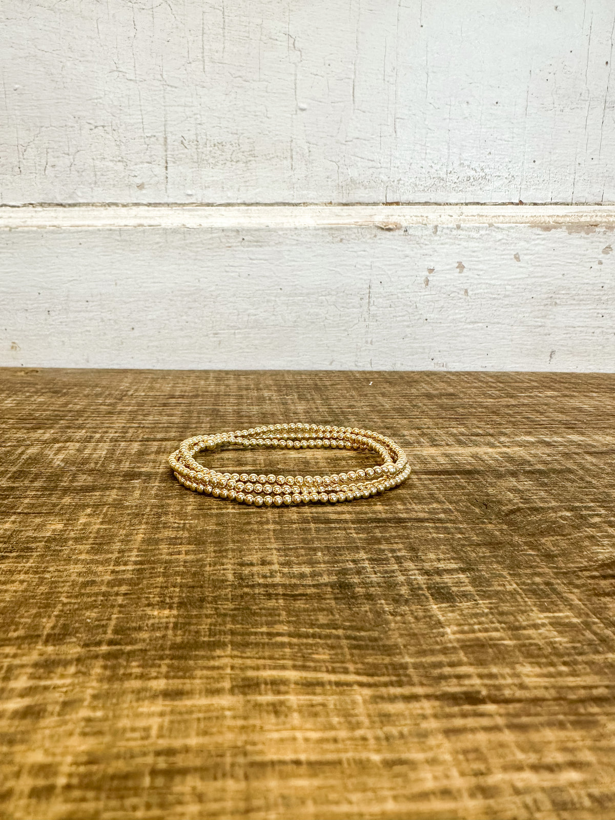 Classic Gold 2.5mm Bead Bracelet