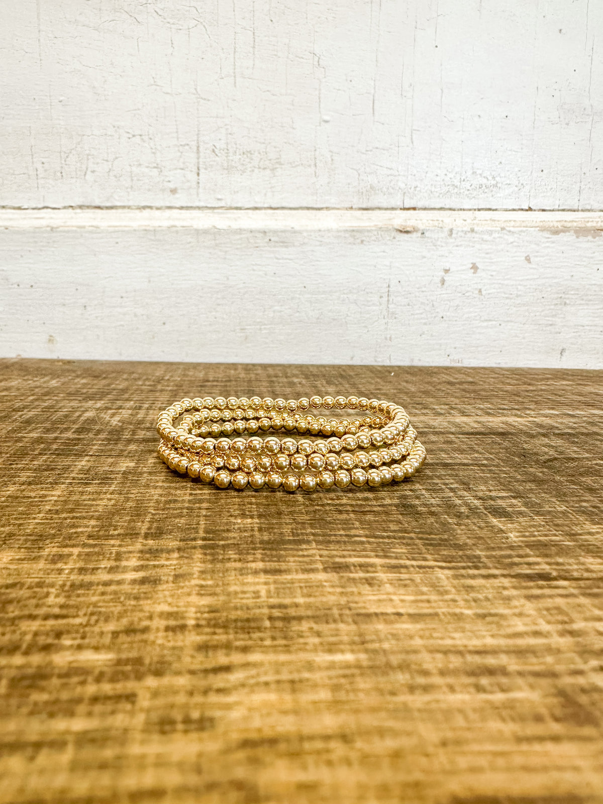 Classic Gold 4mm Bead Bracelet