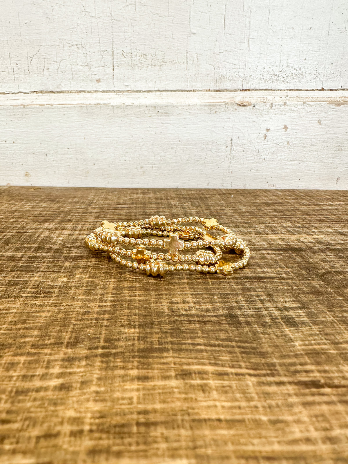 Signature Cross Admire Gold 3mm Bead Bracelet